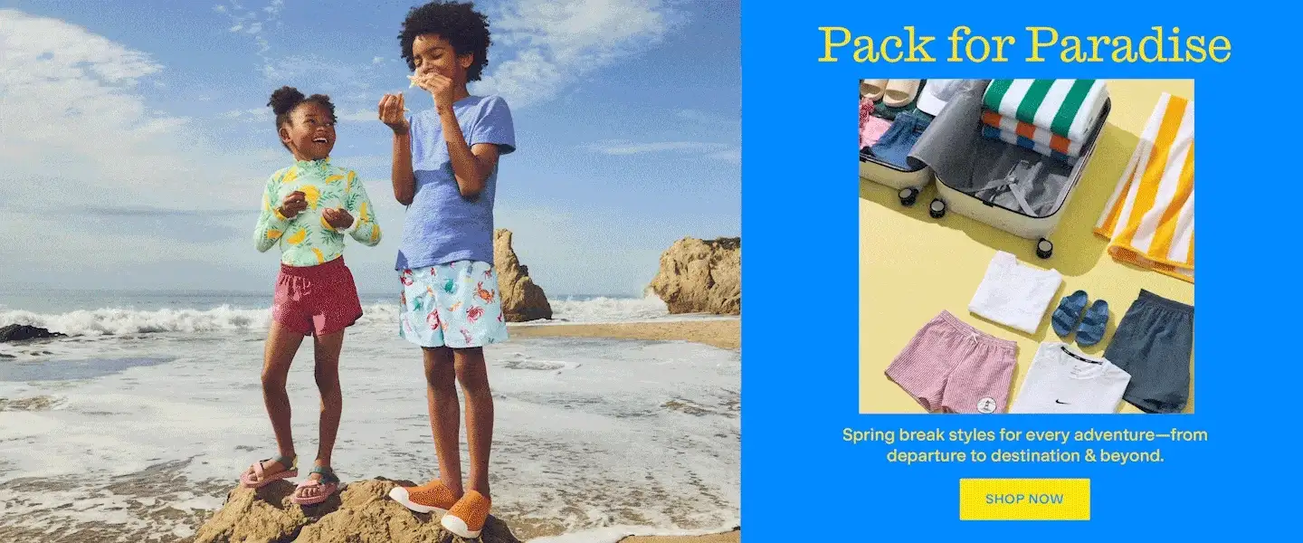 Pack for Paradise
Spring break styles for every adventure—from departure to destination & beyond.
Shop Now